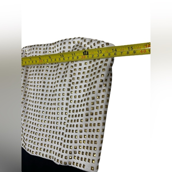 $695 Alice + Olivia Angelica Black Strapless Studded Wide Leg Jumpsuit Size 6 - Picture 11 of 12